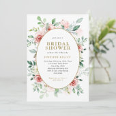 ピンクフラワーズオールオーバーデザインブライダルシャワー 招待状 (スタンド正面)