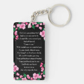 ピンクフラワーズカスタム記念記念記念品 キーホルダー (裏面)
