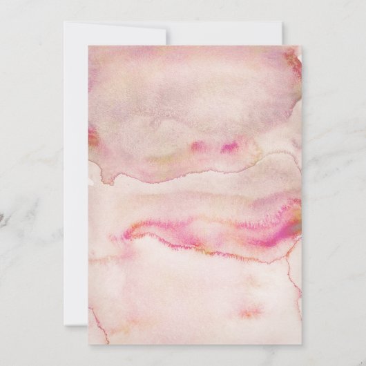 ピンクフラワーズガーデンエレガントフローラ誕生日パーティー 招待状 (裏面)