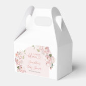 ピンクフラワーズガールベビーイン開花フライトボックス フェイバーボックス (正面サイド)