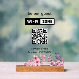 ピンクフラワーズゲ結婚ストWifi アクリルサイン