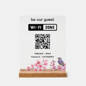 ピンクフラワーズゲ結婚ストWifi アクリルサイン (正面)