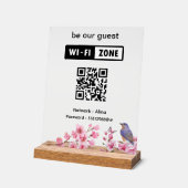 ピンクフラワーズゲ結婚ストWifi アクリルサイン (傾斜)