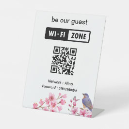 ピンクフラワーズゲ結婚ストWifi 台座サイン