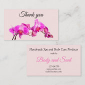 ピンクフラワーズハンドメイドスパと体 予約カード (正面/裏面)