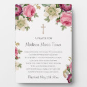 ピンクフラワーズバプテスマ祈りの言葉 フォトプラーク (正面)