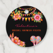 ピンクフラワーズフィエスタブライダルシャワーサンキュー フェイバータグ (正面)