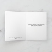 ピンクフラワーズフローラアート信仰誕生日カード カード (内部)