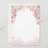 ピンクフラワーズブラウンガールプレセンタシオンデトレアノス 招待状 (裏面)