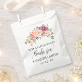 ピンクフラワーズボホシック赤ちゃんシャワーフローラパーティー フェイバーバッグ (クリップ留めされた状態)