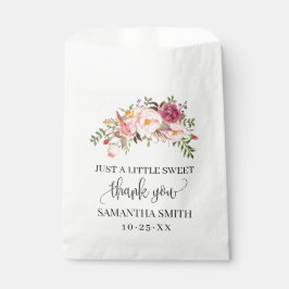 ピンクフラワーズボホシック赤ちゃんシャワーフローラパーティー フェイバーバッグ