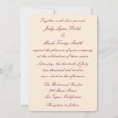 ピンクフラワーズメイソンジャース結婚式招待状 招待状 (裏面)