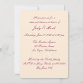 ピンクフラワーズメイソンジャールリハーサルディナー招待状 招待状 (裏面)