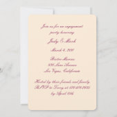 ピンクフラワーズメイソンジャー婚約パーティ招待状 招待状 (裏面)