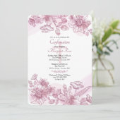 ピンクフラワーズ招待状 招待状 (スタンド正面)