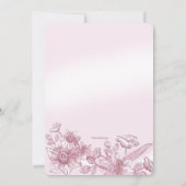 ピンクフラワーズ招待状 招待状 (裏面)
