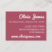 ピンクフラワーズ春ニューヨークシティアーキテクチャNYC 名刺 (裏面)