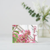 ピンクフラワーズ春ニューヨークシティアーキテクチャNYC 名刺 (スタンド正面)