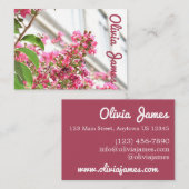 ピンクフラワーズ春ニューヨークシティアーキテクチャNYC 名刺 (正面/裏面)