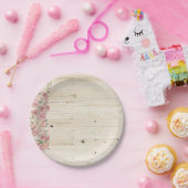 ピンクフラワーズ紙プレート ペーパープレート (パーティー)