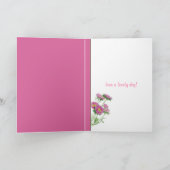 ピンクフラワーズ誕生日カード カード (内部)