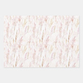 ピンクフラワーズ&ボウズ誕生日 ラッピングペーパーシート (正面3)