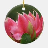 ピンクフラワーセラミックオーナメント セラミックオーナメント (裏面)