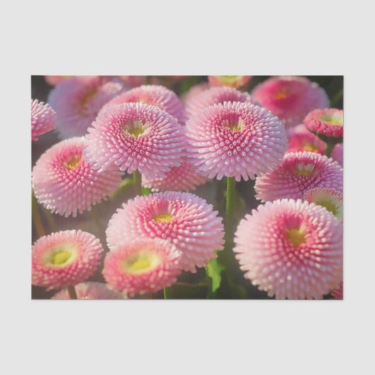 ピンクフラワーティッシュペーパー 薄葉紙 (正面)