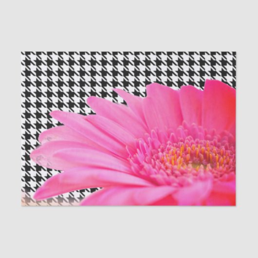 ピンクフラワーティッシュペーパー 薄葉紙 (正面)