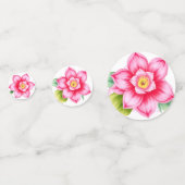 ピンクフラワーテーブル紙吹雪 コンフェッティ (正面)