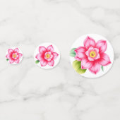 ピンクフラワーテーブル紙吹雪 コンフェッティ (裏面)