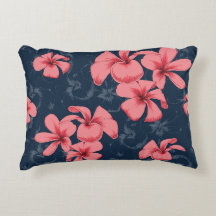 ピンクフラワーデザイン枕