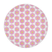 ピンクフラワーデザイン カッティングボード (正面)