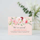 ピンクフラワーニューホームに移動 ポストカード (スタンド正面)