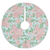 ピンクフラワーバラガーデンブーケパターン ブラッシュドポリエステルツリースカート (正面)