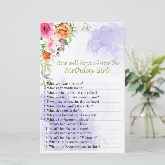 ピンクフラワーバースデーガールをどれだけ知っているか (スタンド正面)