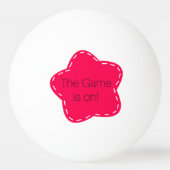 ピンクフラワーピンポンことわざ 卓球ボール (正面)