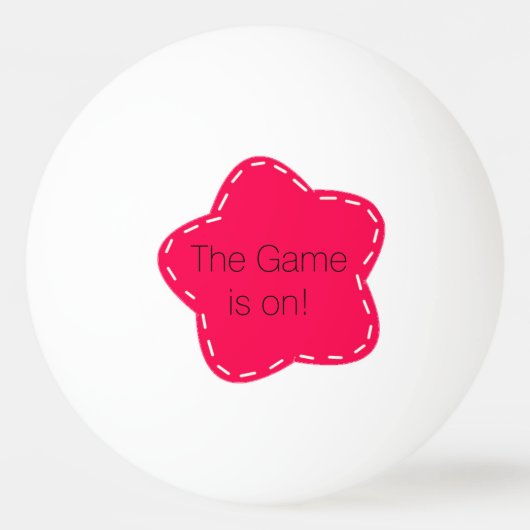 ピンクフラワーピンポンことわざ 卓球ボール (裏面)