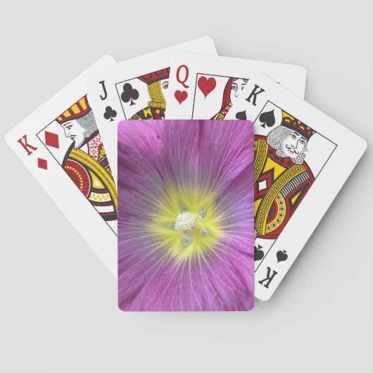 ピンクフラワーフォトクラシックトランプ トランプ (裏面)