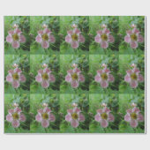 ピンクフラワーフォトラッピング紙 ラッピングペーパー (フラット)