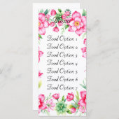 ピンクフラワーフラットメニュー メニュー (正面/裏面)