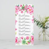 ピンクフラワーフラットメニュー メニュー (スタンド正面)