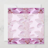 ピンクフラワーブロッサムカスタムウェディング招待状 招待状 (裏面)