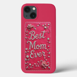 ピンクフラワーベストママiPhoneケース iPhone 13ケース