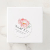 ピンクフラワーベビーシャワーありがとうメッセージカード フェイバータグ (インサイチュ)