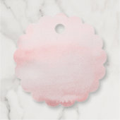 ピンクフラワーベビーシャワーありがとうメッセージカード フェイバータグ (裏面)