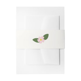 ピンクフラワーベリーバンド結婚ズ 招待状ベリーバンド