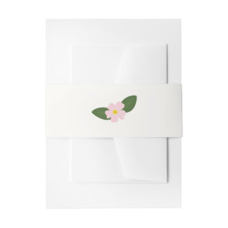 ピンクフラワーベリーバンド結婚ズ 招待状ベリーバンド