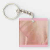 ピンクフラワーペタル両面キーチェーン キーホルダー (正面)