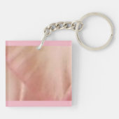 ピンクフラワーペタル両面キーチェーン キーホルダー (裏面)
